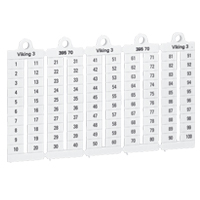 Листы с этикетками для клеммных блоков Viking 3 - горизонтальный формат - шаг 8 мм - цифры от 21 до 30 | код 039527 |  Legrand